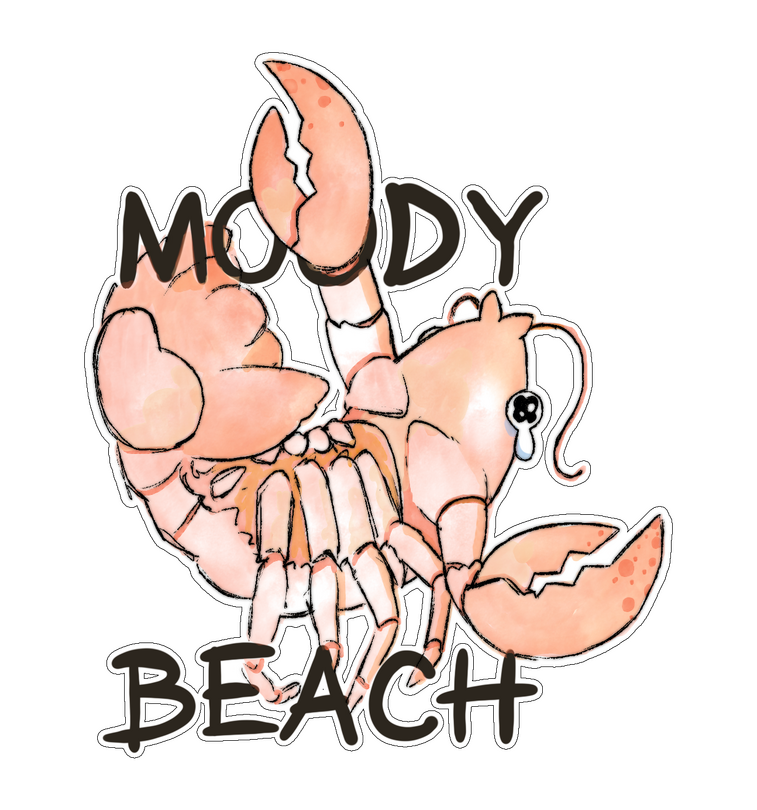 sticker design inspired by a beach I visit