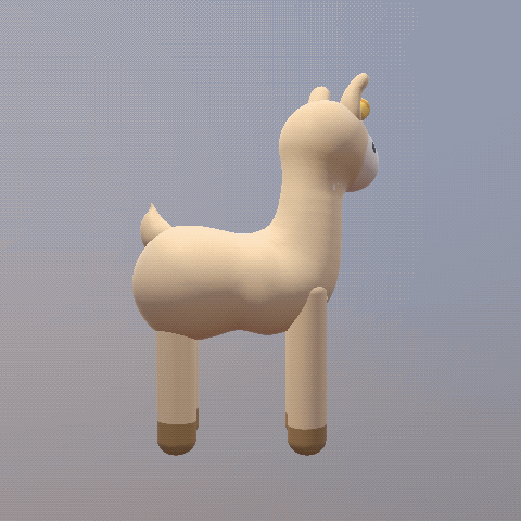 Llamacorn (3D modeled and textured)