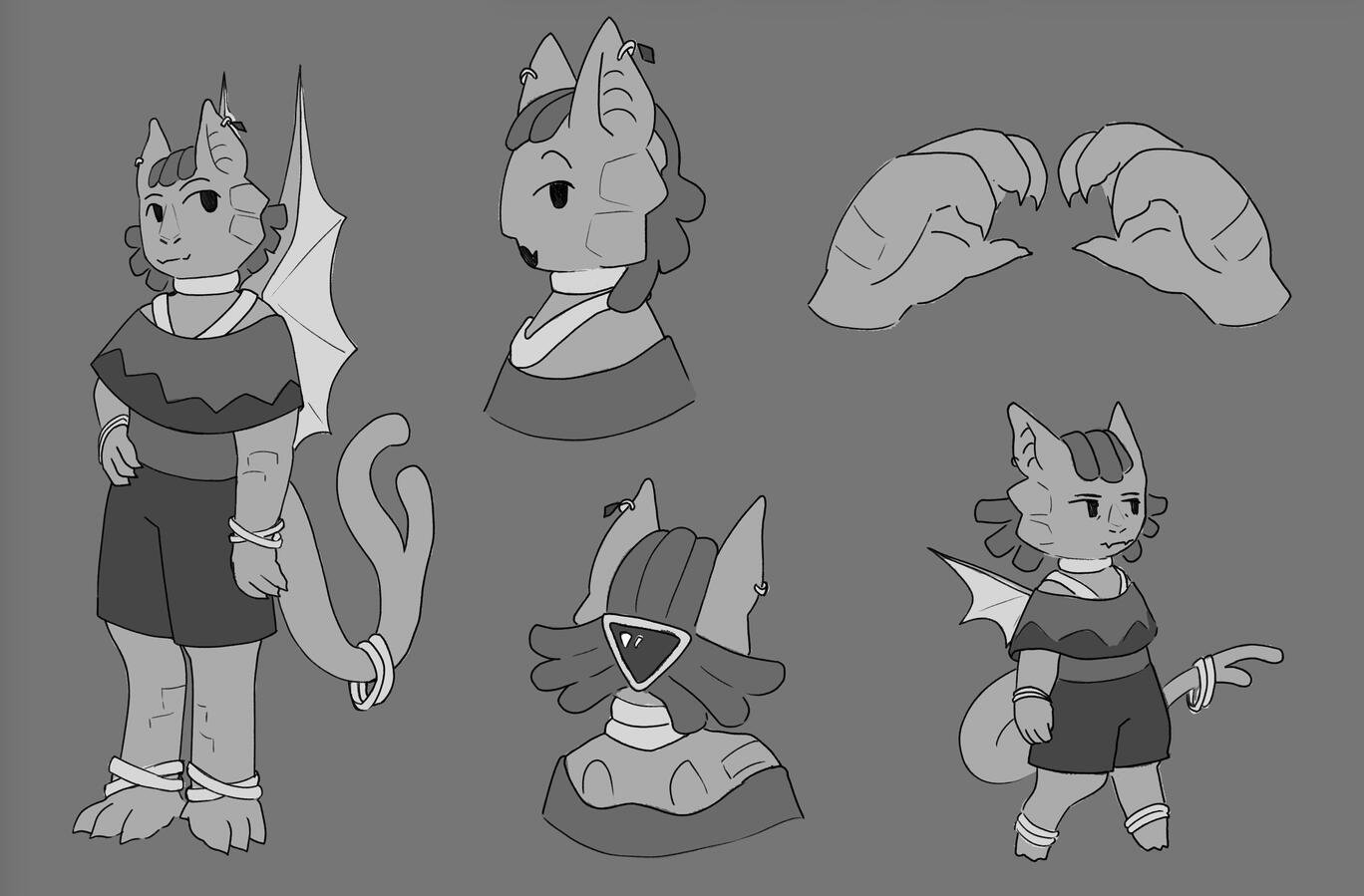 Character sheet for Arkose, one of the comic protagonists